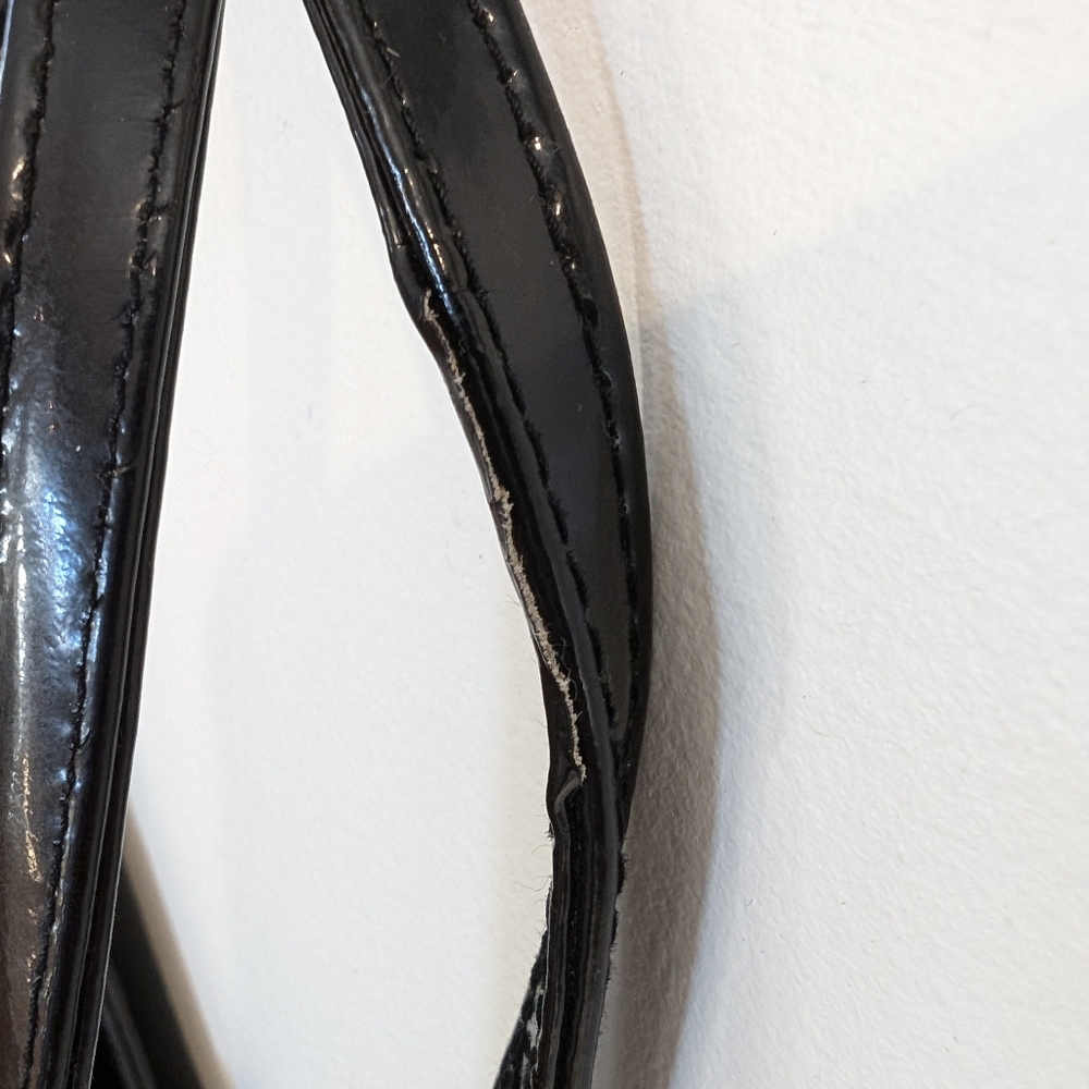 Adrian Gold London 60s 70s Black Patent Leather Vintage Satchel - Collection Bag - Picture 16 of 16